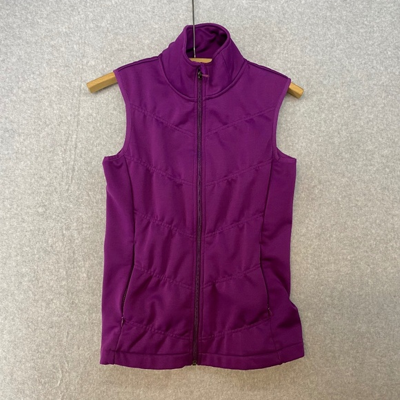 Athleta XS Quilted Vest Fleece lining Full Zip Mock Neck - Picture 1 of 9
